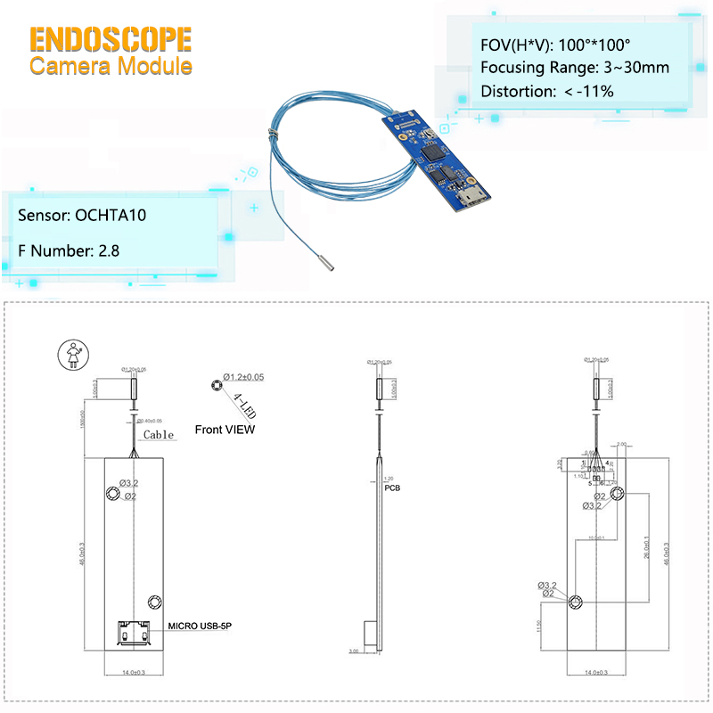Gu&iacute;a t&eacute;cnica de l&oacute;gica y adaptaci&oacute;n del espacio para seleccionar m&oacute;dulos de endoscopio ultraminiatura de 1,4 mm