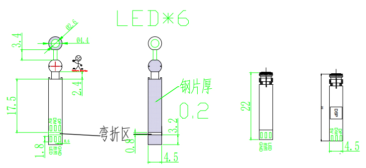 Endoskopisches Kameramodul mit LED-Licht