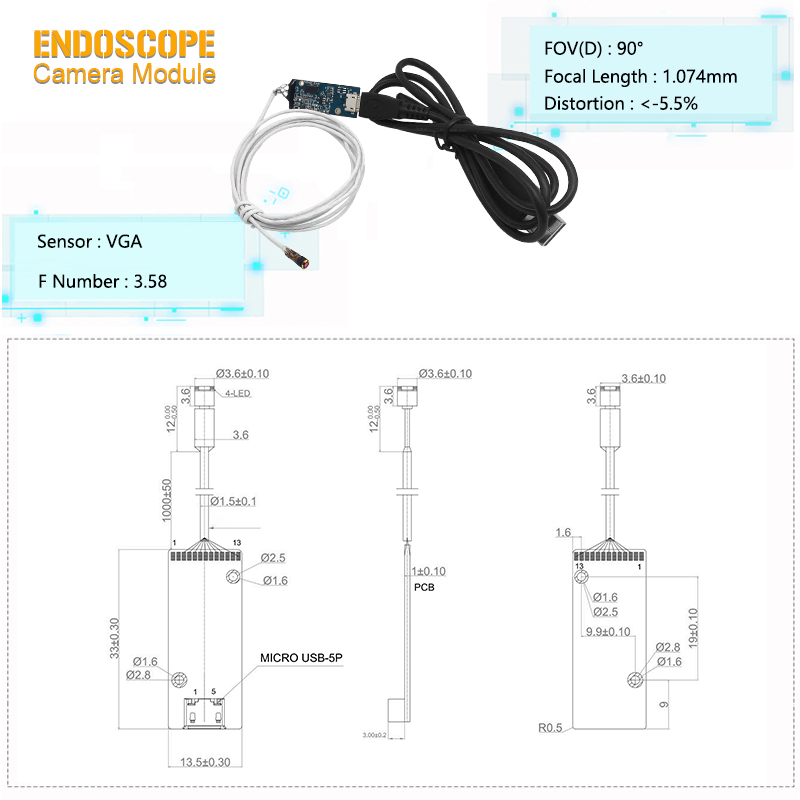Empfehlungen zur Auswahl des Miniatur-Endoskopkameramoduls VGA-90F